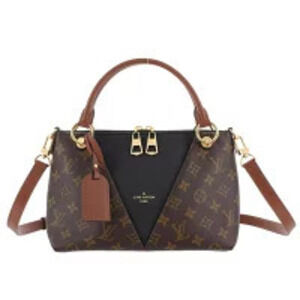 Louis Vuitton Monogram V Tote Shoulder Bag Black